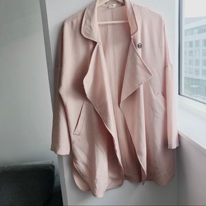 Real Coco Korean Pastel Nude Oversized Trench Coat